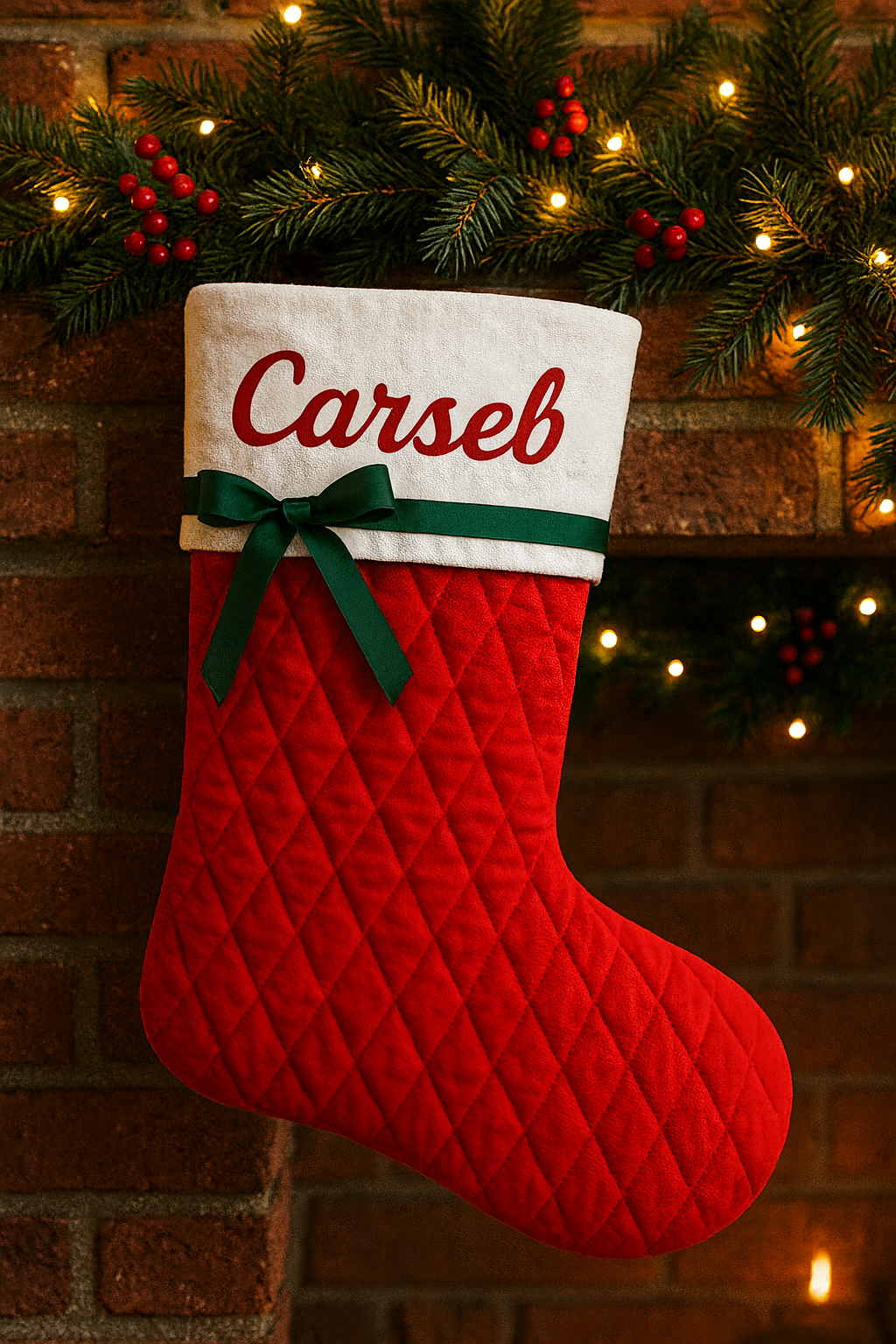 Calza Befana Tessuto Trapuntato Personalizzabile