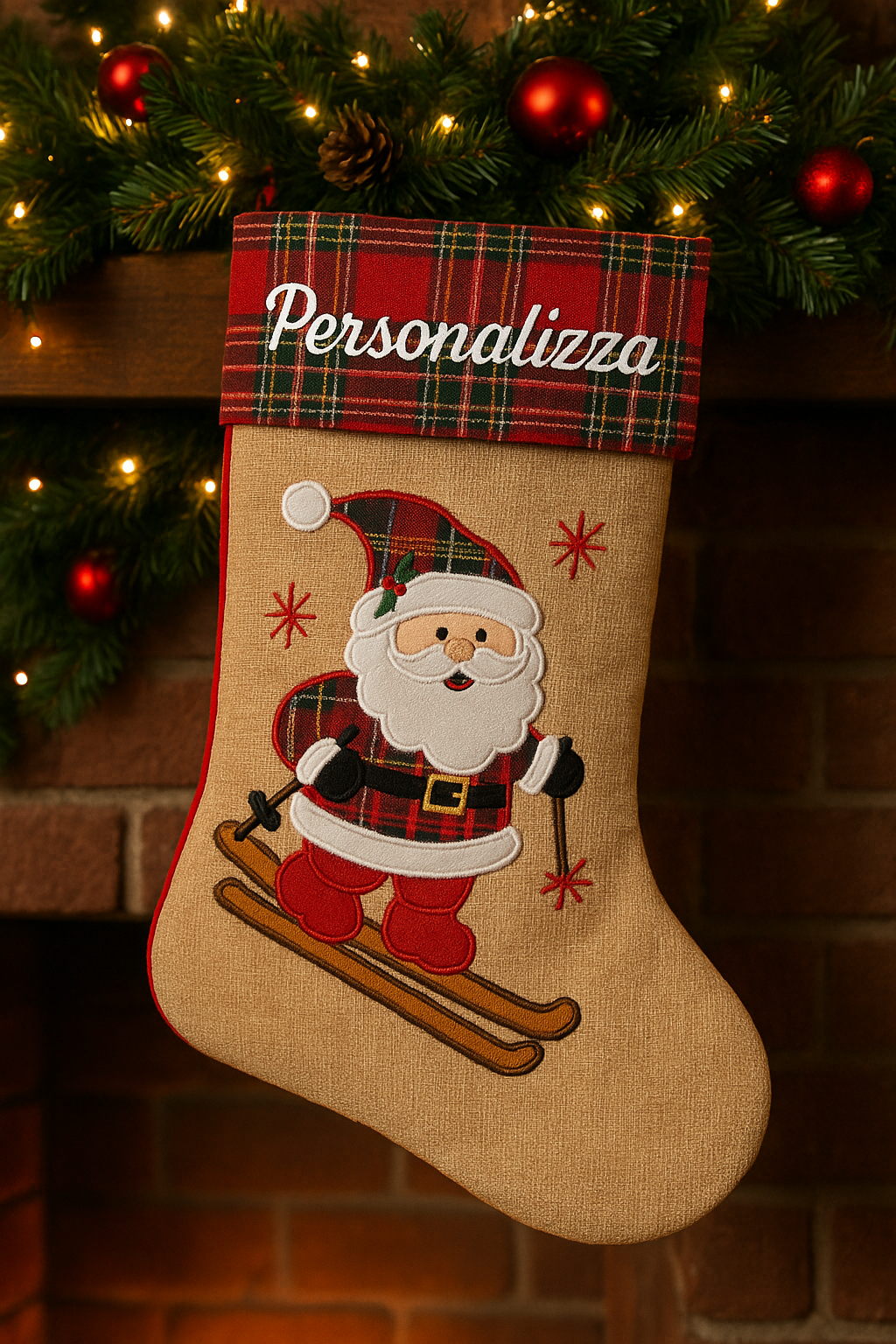 Calza Befana in Pannolenci Personalizzabile