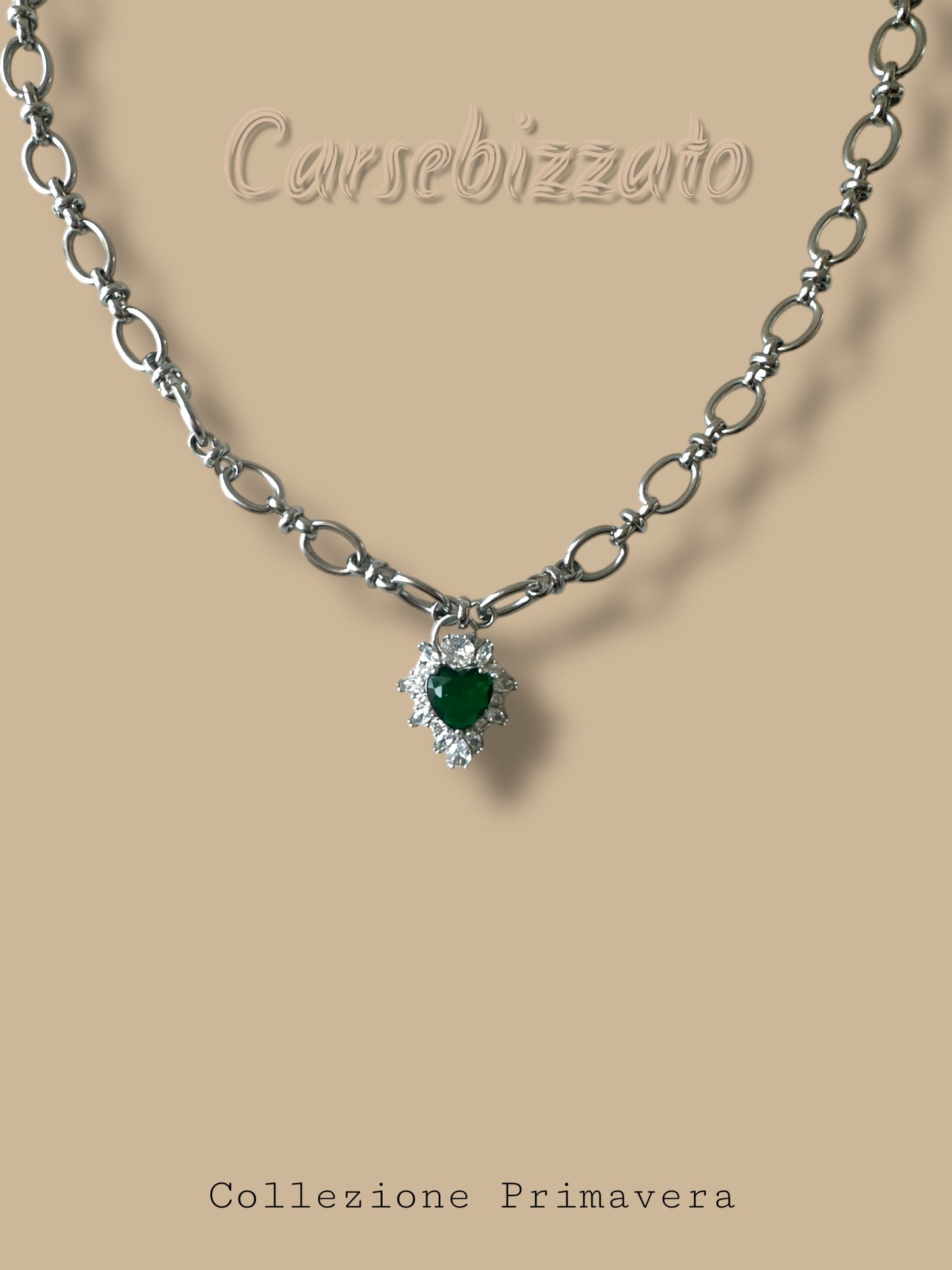 Collana con Smeraldo Verde