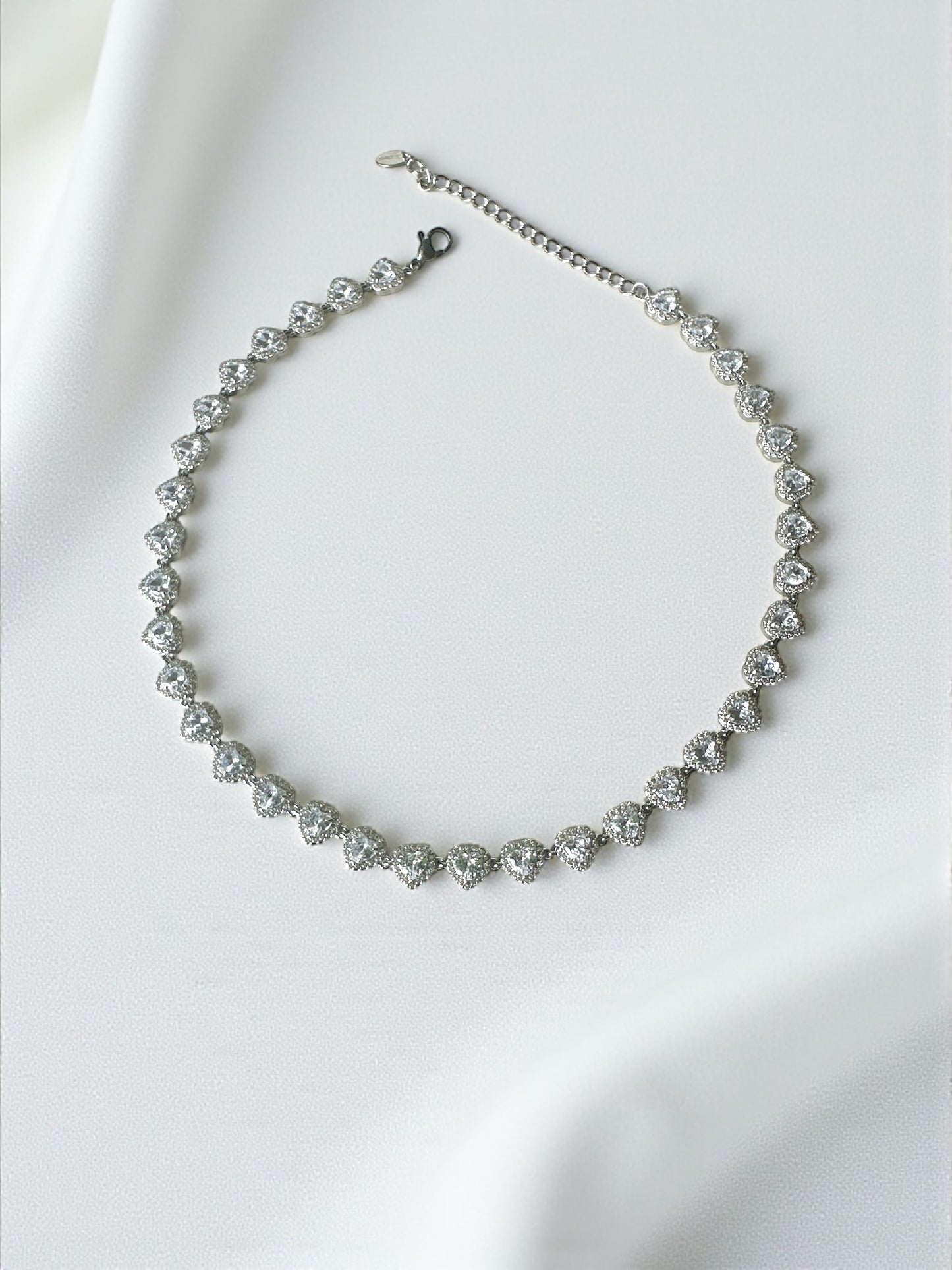 Collana Tennis Cuoricini