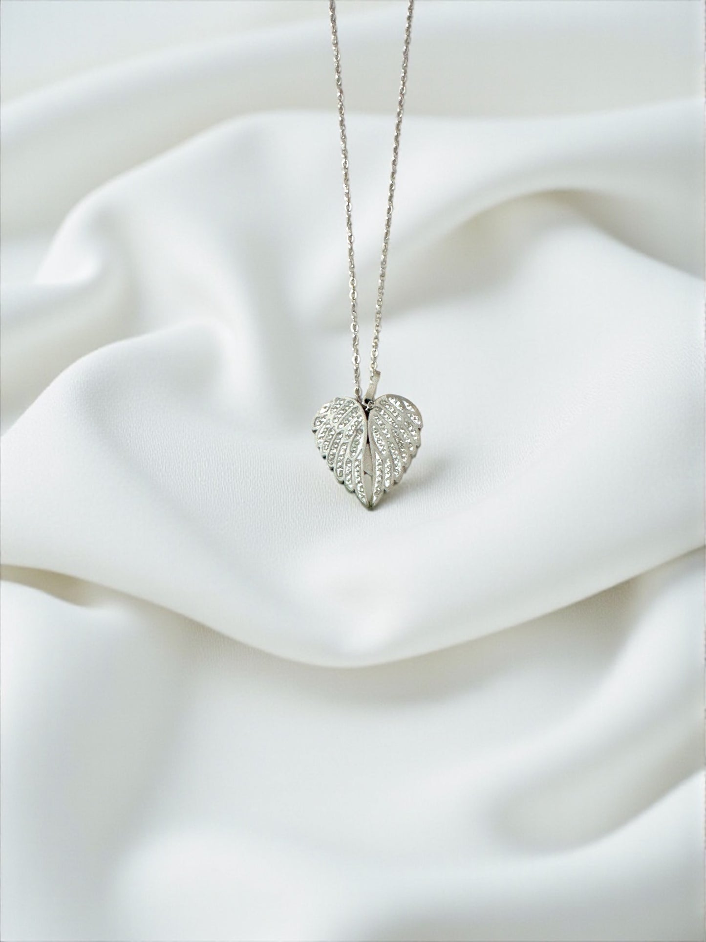 Collana Con Ali Silver Personalizzabile