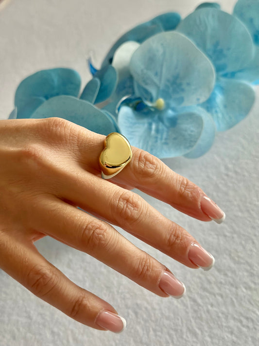 Anello Heart Vintage Gold