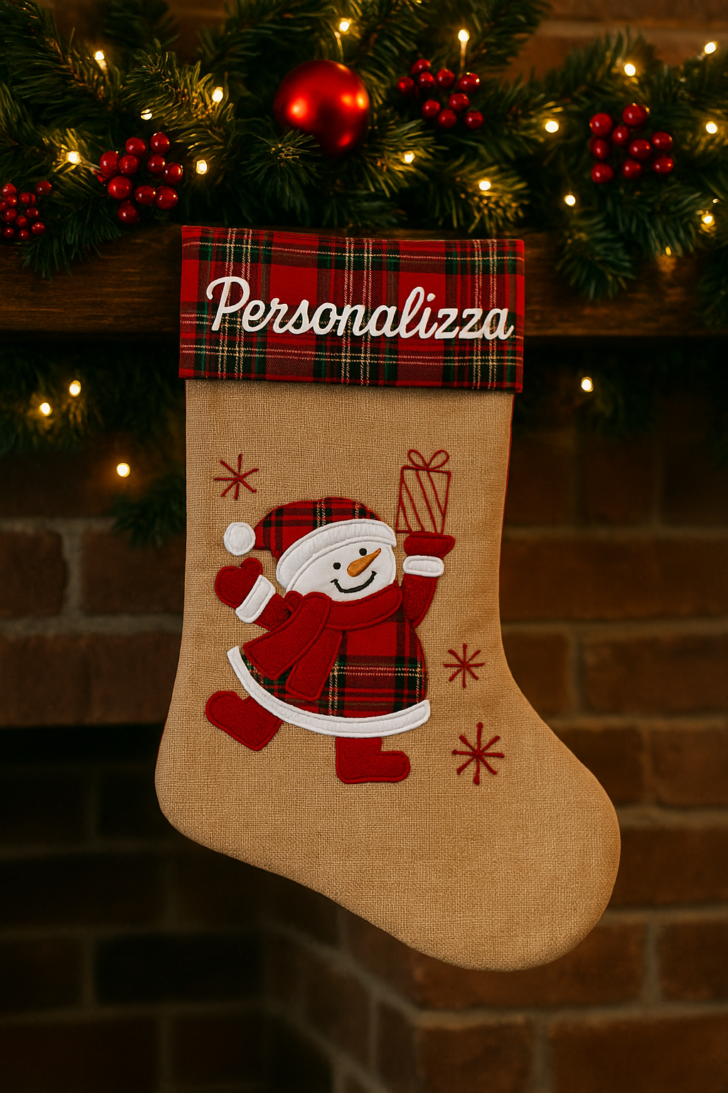 Calza Befana in Pannolenci Personalizzabile