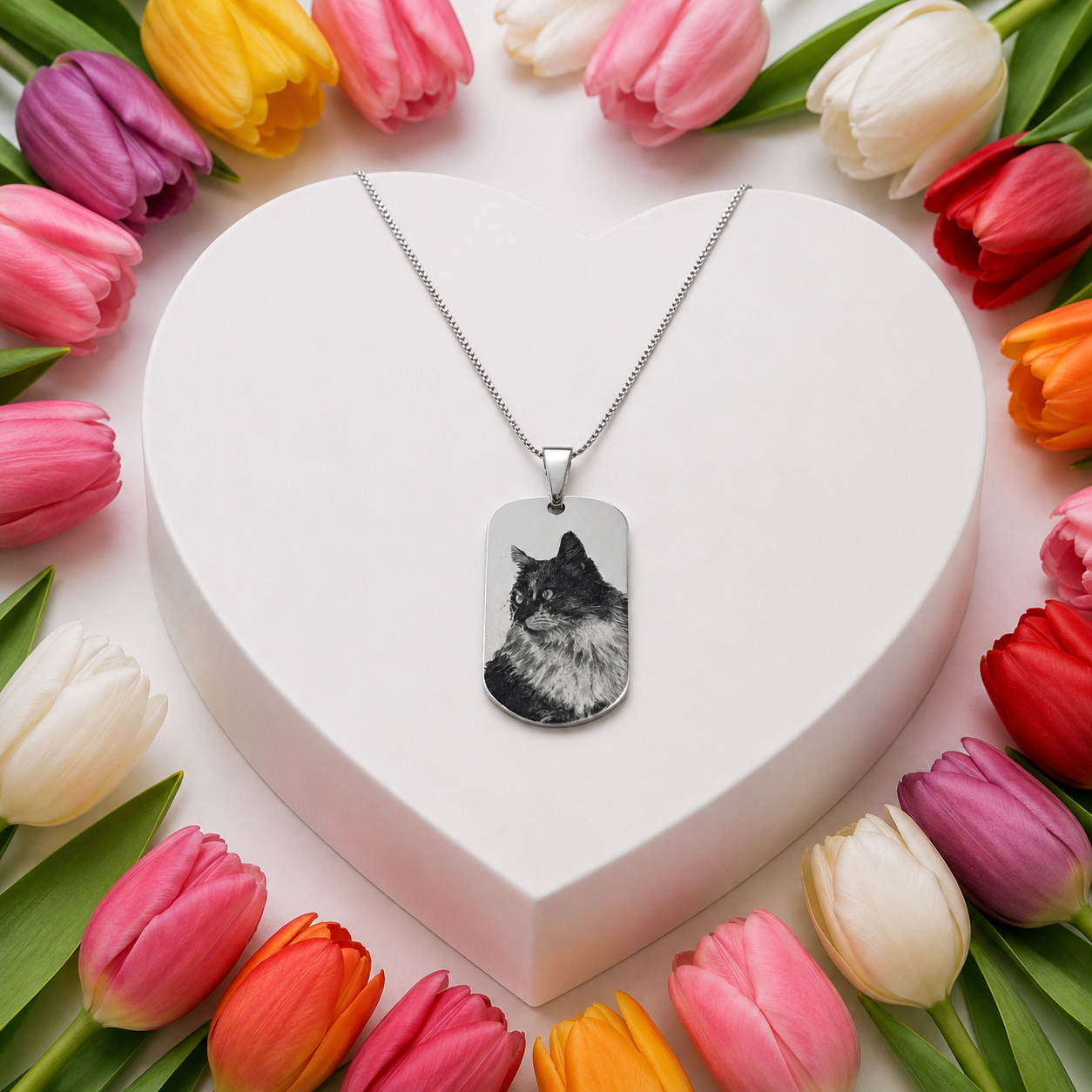 Collana Targhetta Silver Personalizzabile