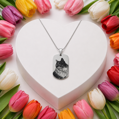Collana Targhetta Silver Personalizzabile