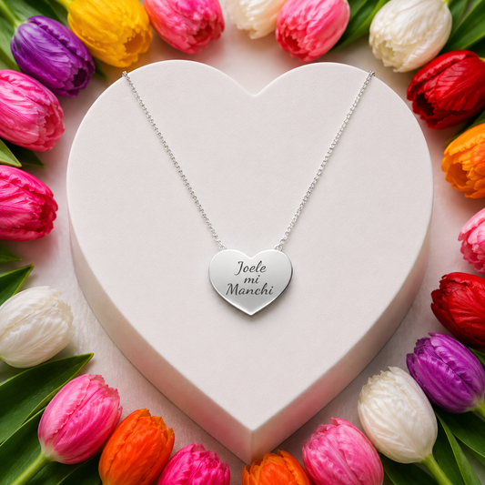Collana Cuore Centrale Silver Personalizzabile