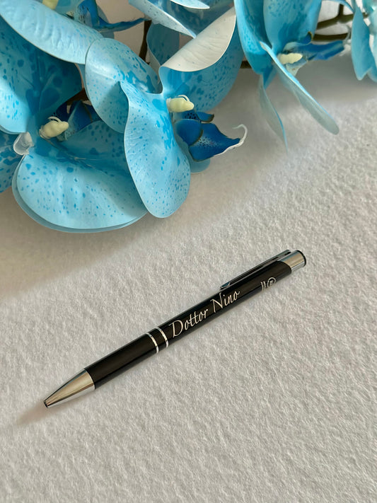10 Penne Elegant Black Personalizzate