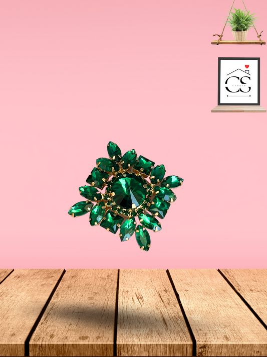 Spilla Diamond Green