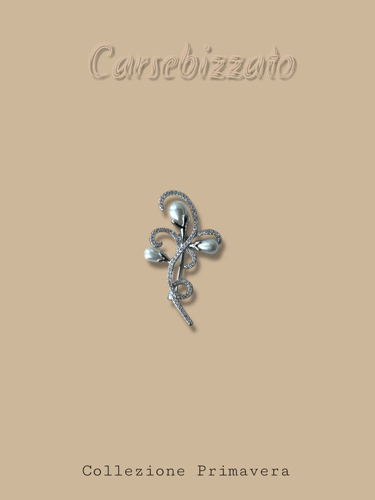 Spilla Fiorellino con Perle