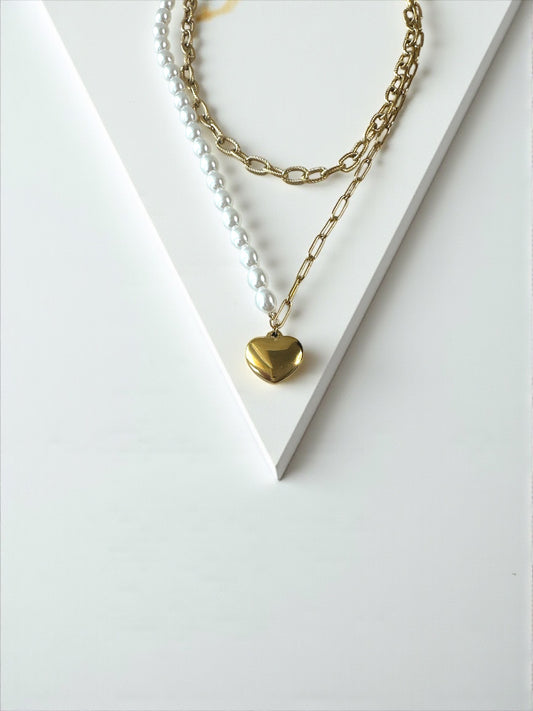 Collana Love Doppio Filo Gold