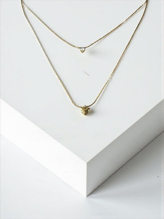 Collana Doppio Punto Luce Gold
