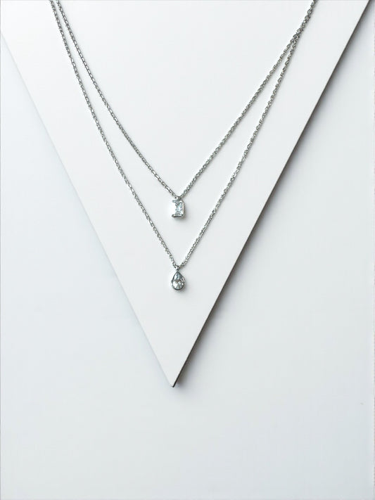 Collana Doppio Punto Luce Silver