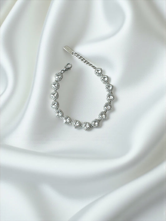 Bracciale TennisCuoricini Silver