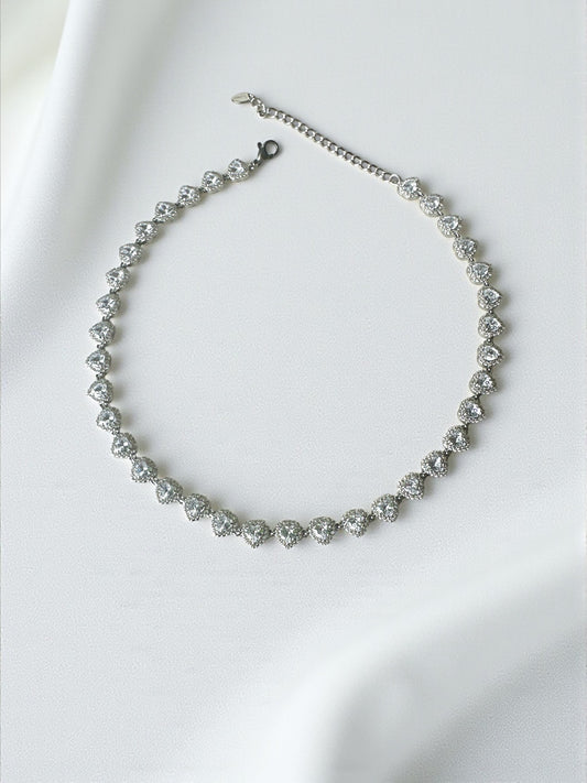 Collana Tennis Cuoricini