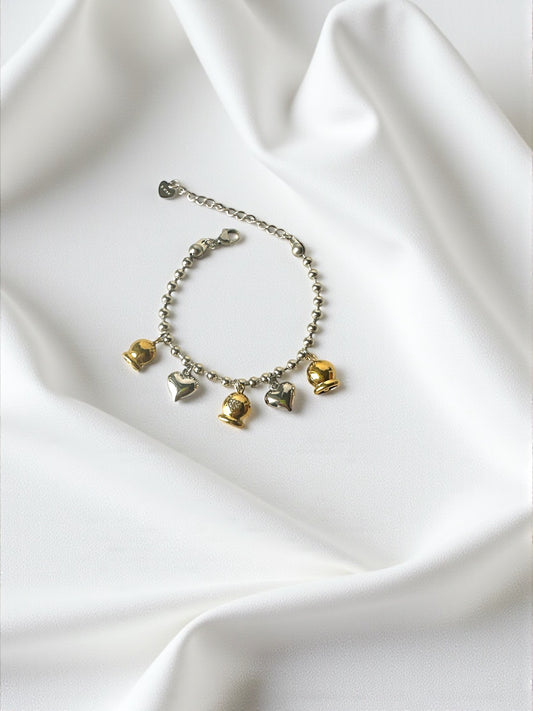 Bracciale Portafortuna Bicolor Sonaglio
