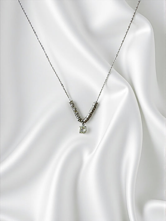 Collana Punto Luce Con Sassolini Silver