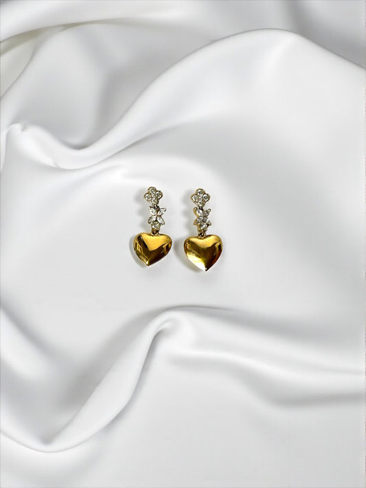 Orecchini Cuore Sonaglio Gold