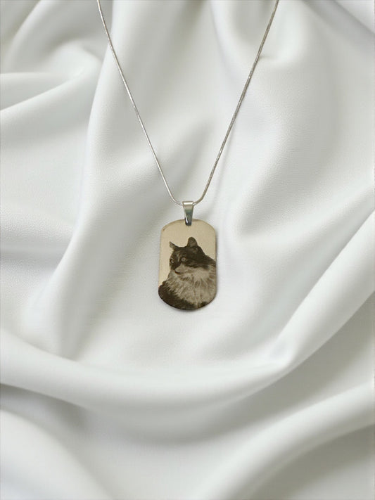 Collana Targhetta Silver Personalizzabile