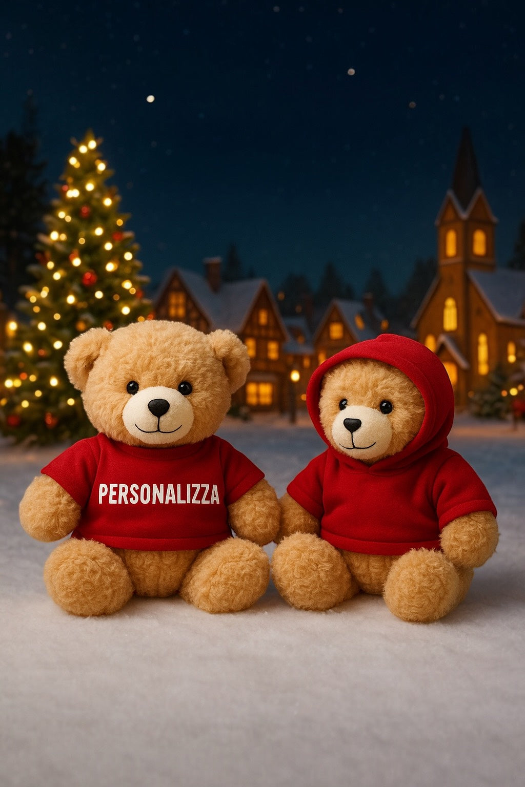 Peluche con Felpa/Cappuccio Personalizzabile