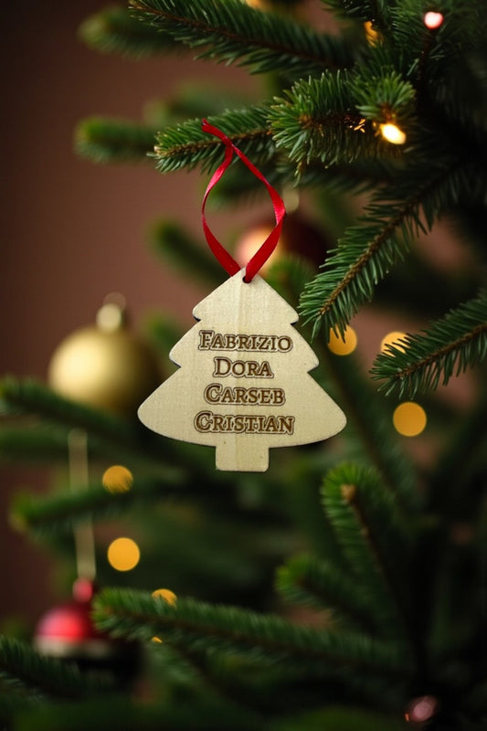 Addobbo Natalizio in Legno Personalizzabile