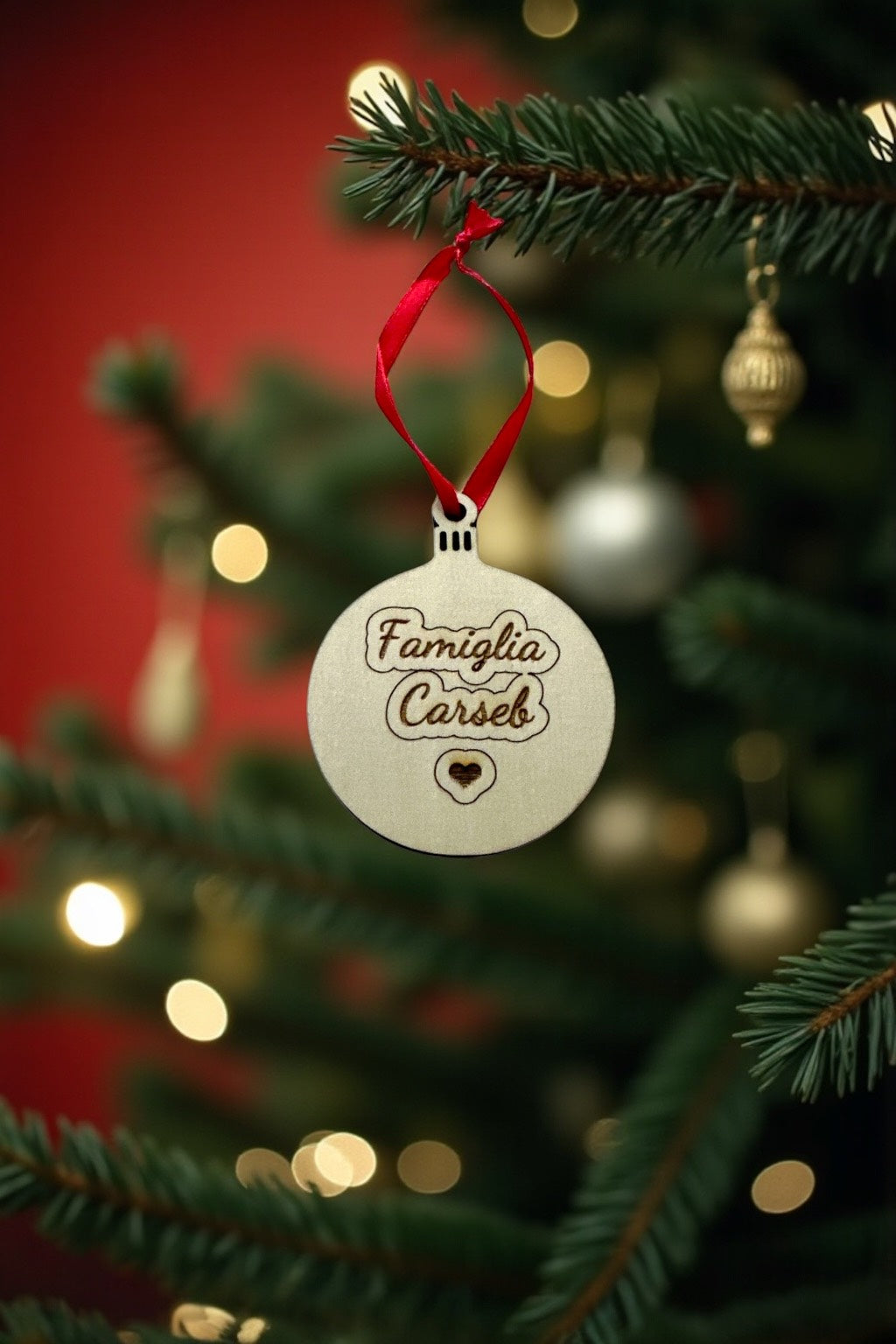 Addobbo Natalizio in Legno Personalizzabile