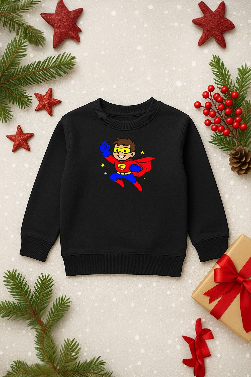 Felpa Girocollo Supereroi Bambini Personalizzabile