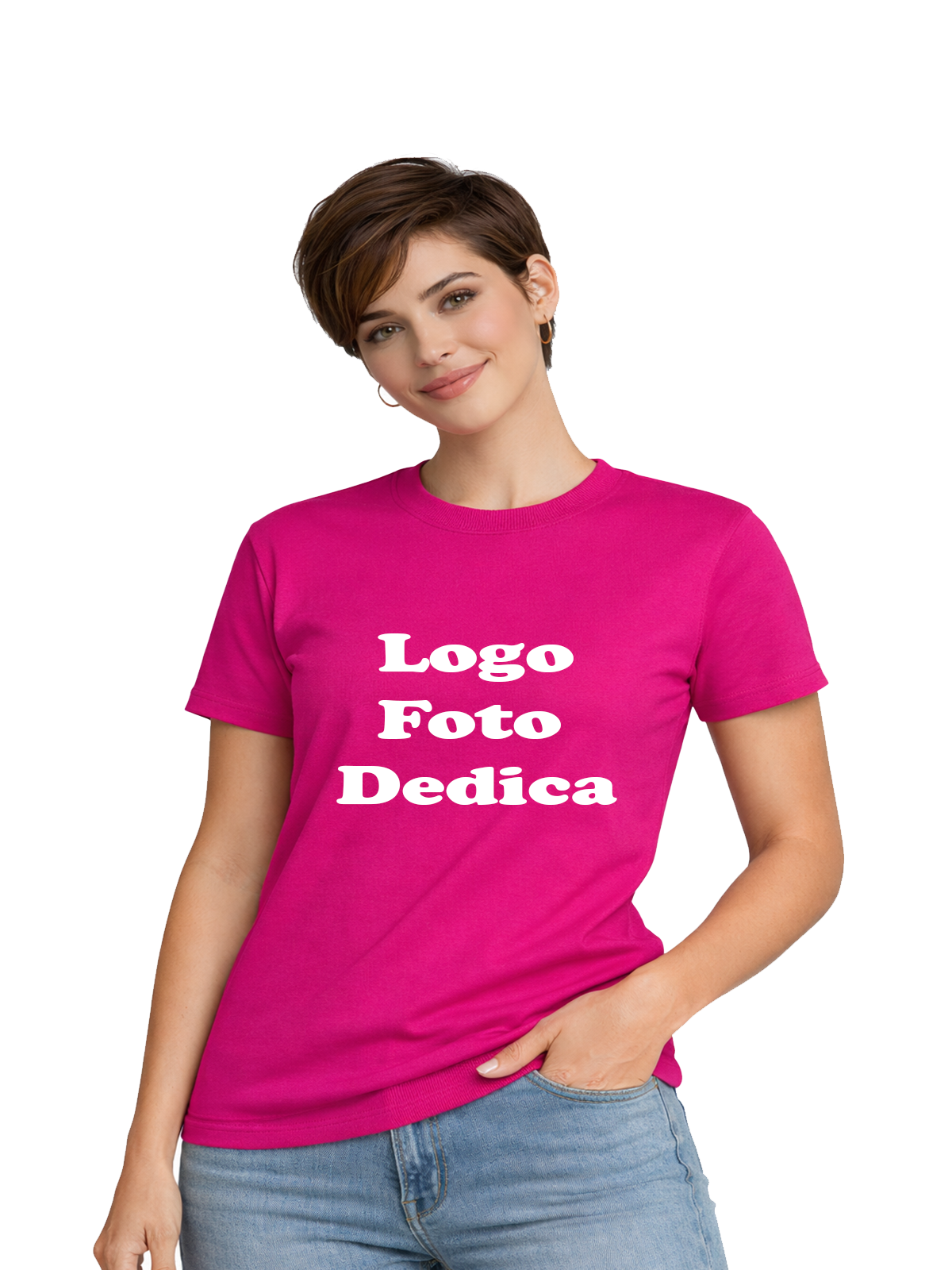T-Shirt Donna Personalizzabile con LOGO/FOTO/DEDICA