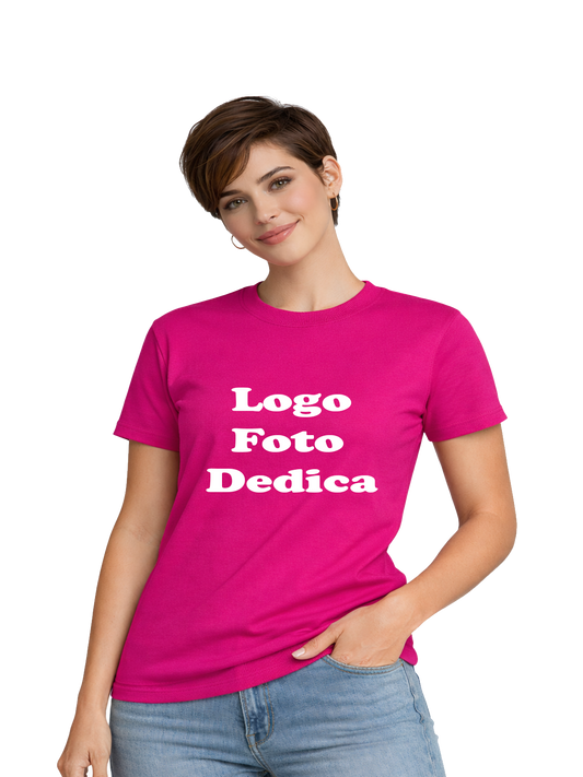 T-Shirt Donna Personalizzabile con LOGO/FOTO/DEDICA
