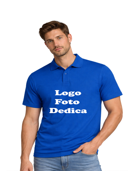 Polo Uomo Personalizzabile con LOGO/FOTO/DEDICA