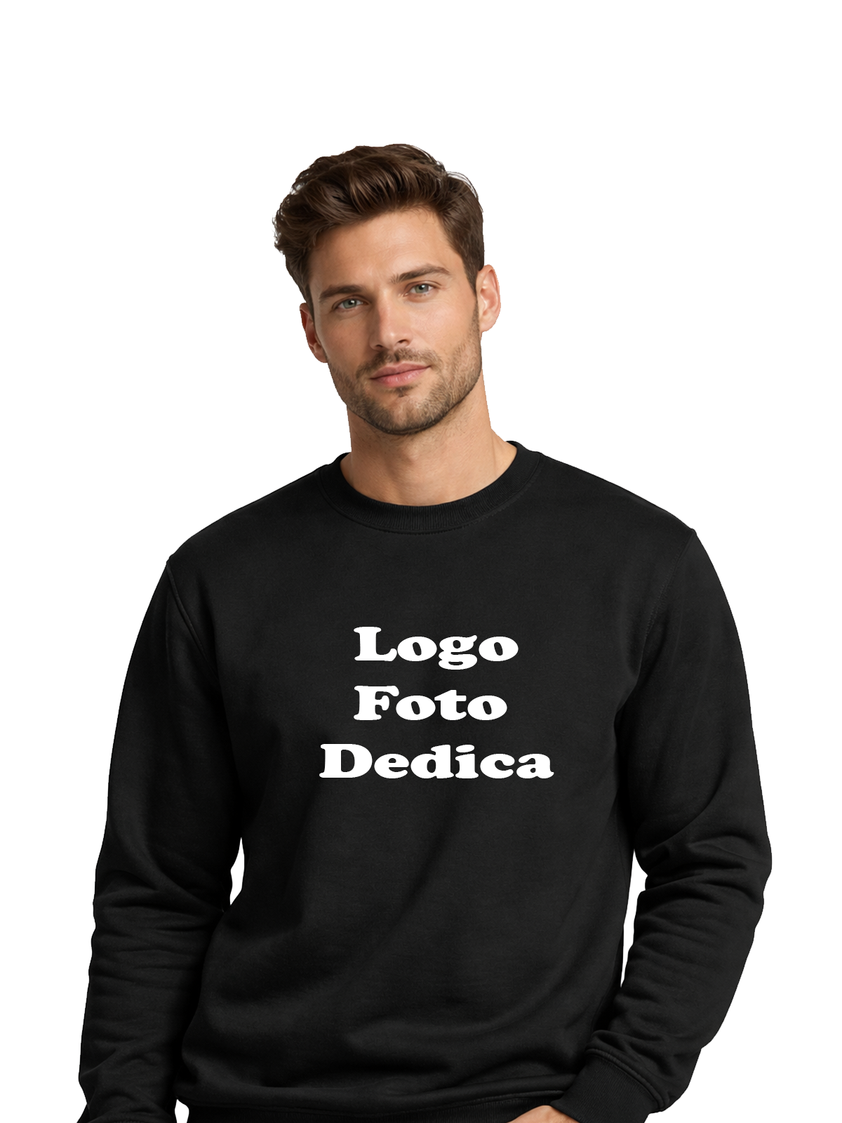 Felpa Girocollo Uomo Personalizzabile con LOGO/FOTO/DEDICA