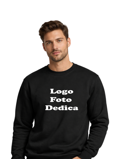 Felpa Girocollo Uomo Personalizzabile con LOGO/FOTO/DEDICA