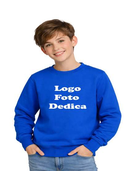 Felpa Girocollo Bambino Personalizzabile con LOGO/FOTO/DEDICA
