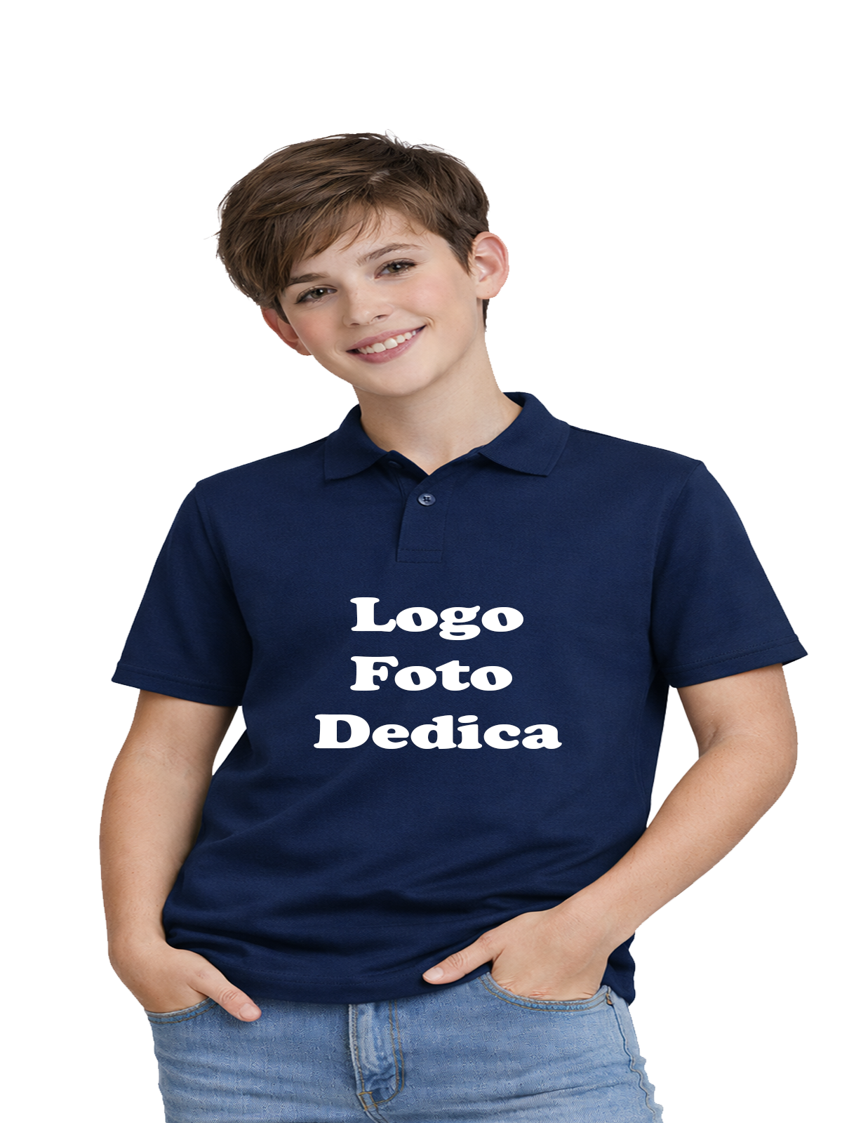 Polo Bambino Personalizzabile con LOGO/FOTO/DEDICA