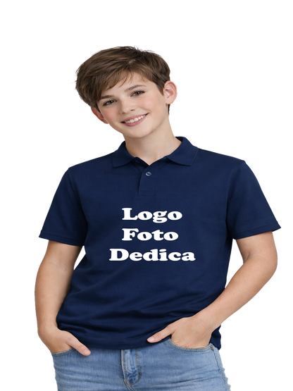 Polo Bambino Personalizzabile con LOGO/FOTO/DEDICA