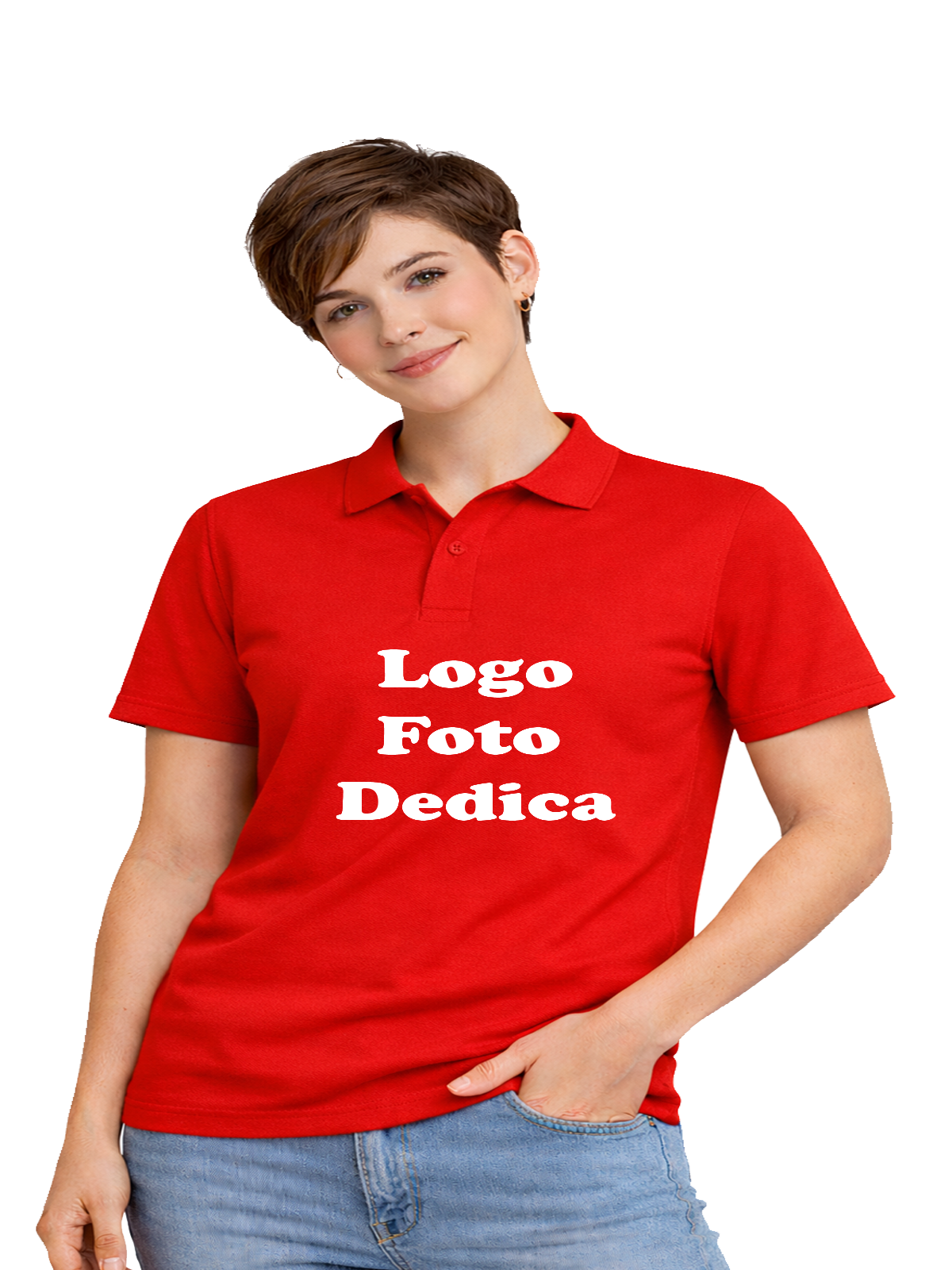 Polo Donna Personalizzabile con LOGO/FOTO/DEDICA