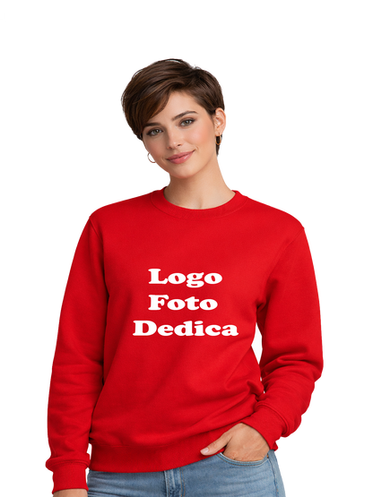 Felpa Girocollo Donna Personalizzabile con LOGO/FOTO/DEDICA