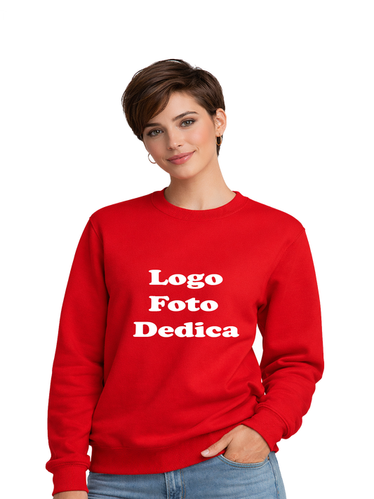 Felpa Girocollo Donna Personalizzabile con LOGO/FOTO/DEDICA