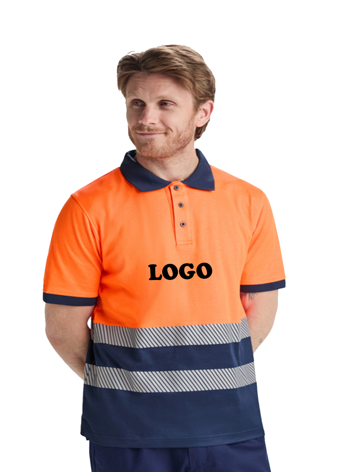 Polo Uomo Alta Visibilità Personalizzabile