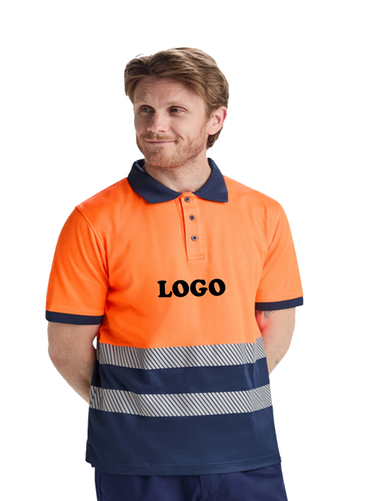 Polo Uomo Alta Visibilità Personalizzabile
