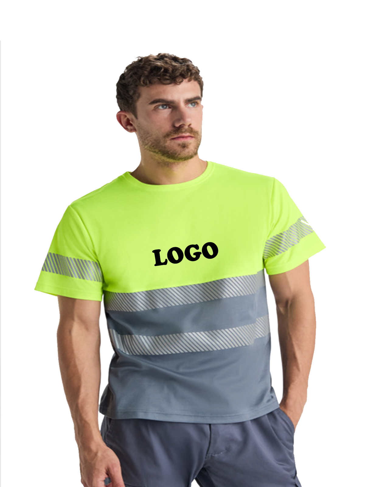 T-Shirt Uomo Alta Visibilità Personalizzabile