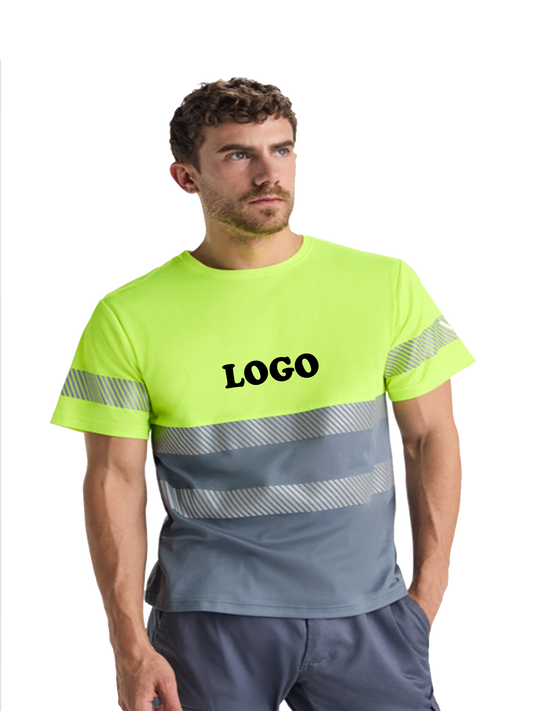 T-Shirt Uomo Alta Visibilità Personalizzabile