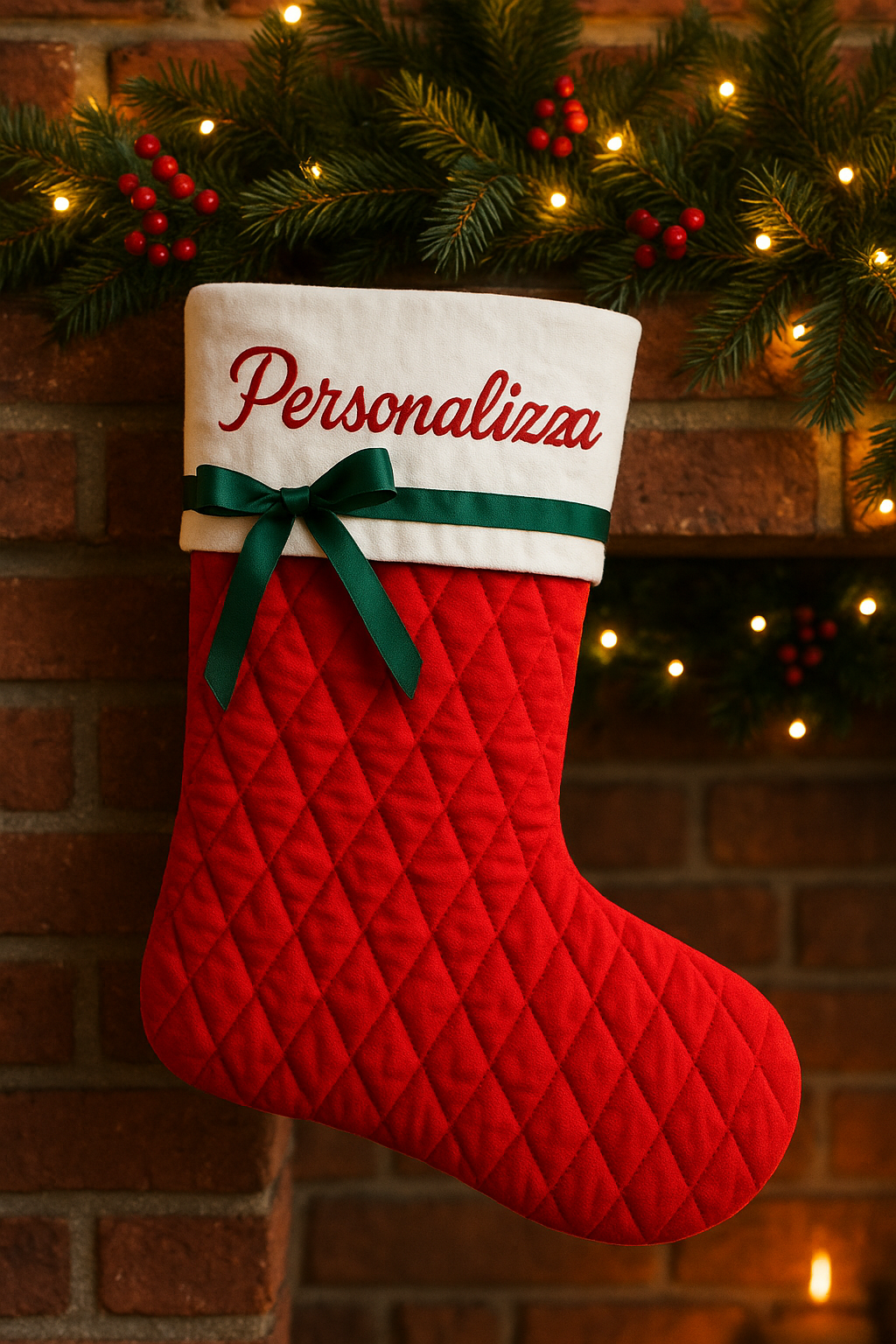 Calza Befana Tessuto Trapuntato Personalizzabile