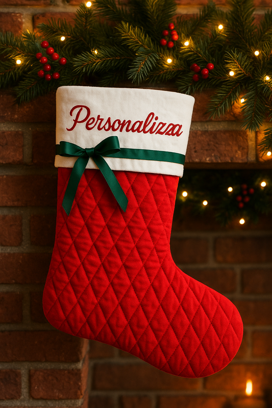 Calza Befana Tessuto Trapuntato Personalizzabile