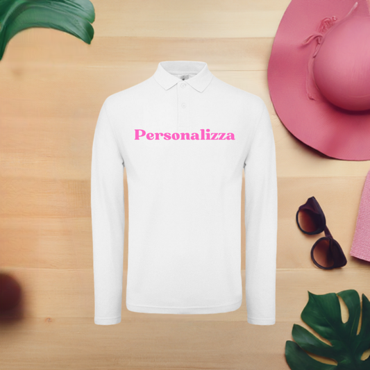 Polo Manica Lunga Donna Personalizzata con Ricamo