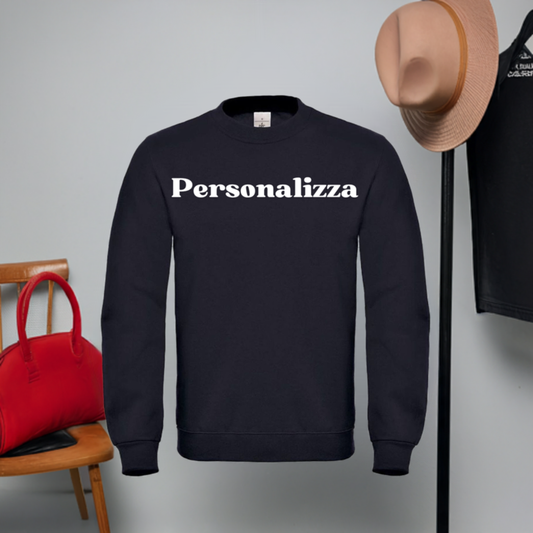 Felpa Girocollo Uomo Personalizzata con Ricamo